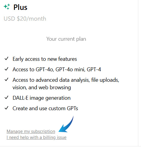 Manage My Subscription.