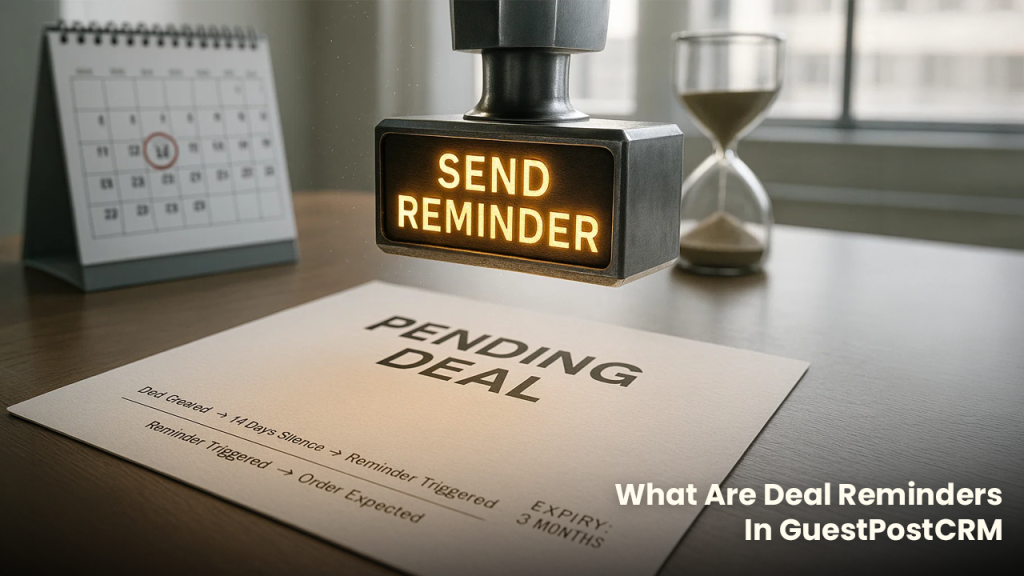 Deal Reminders in GuestPostCRM