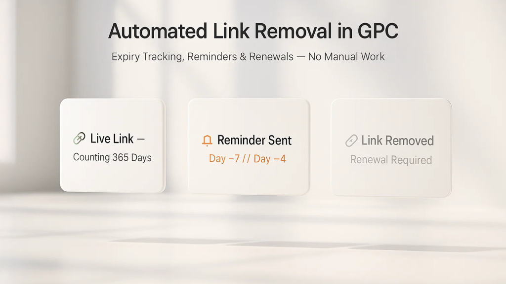 Automated link removal