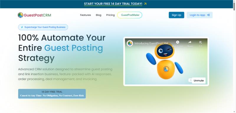 GuestPostCRM Homepage