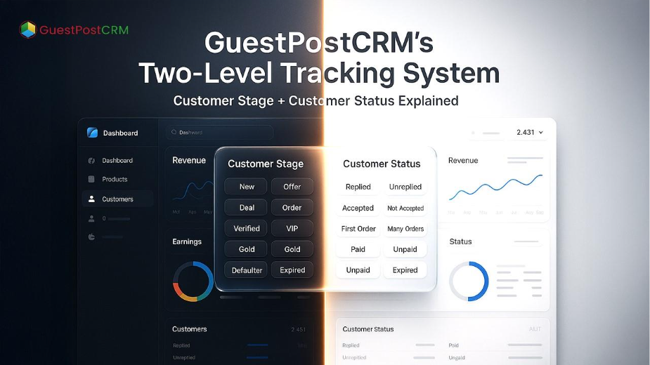 GuestPostCRM’s Two-Level Tracking System: Customer Stage and Status