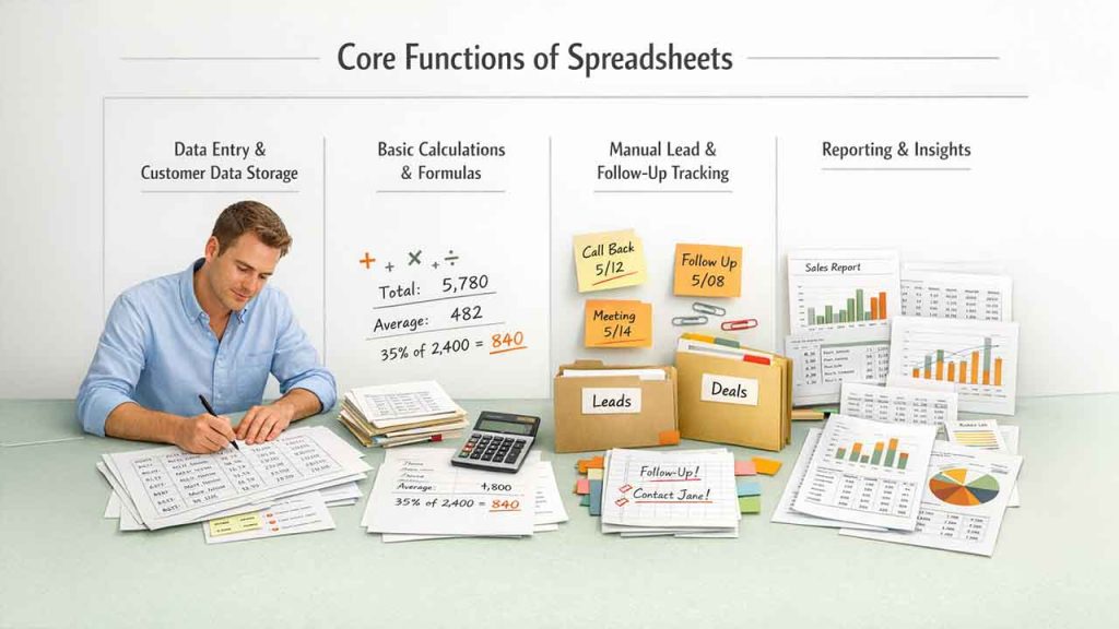 Core Functions of Spreadsheets