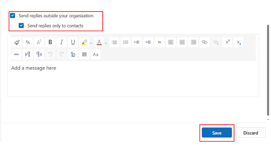 customize automatic responses