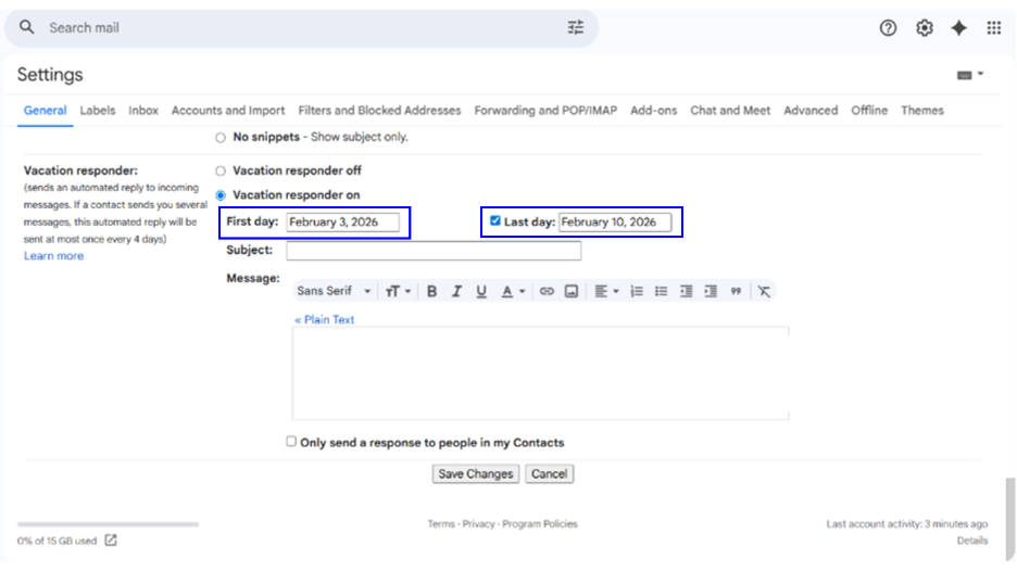 Define the Timeframe