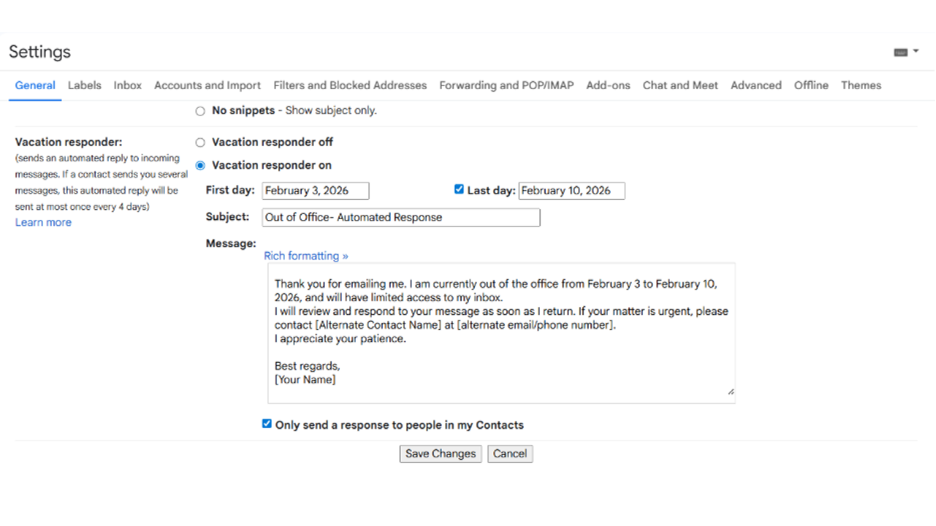 Draft Your Own Message