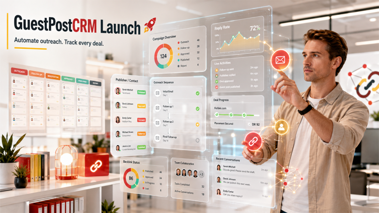 Launch of GuestPostCRM: Automating Guest Posting and Outreach Efficiently