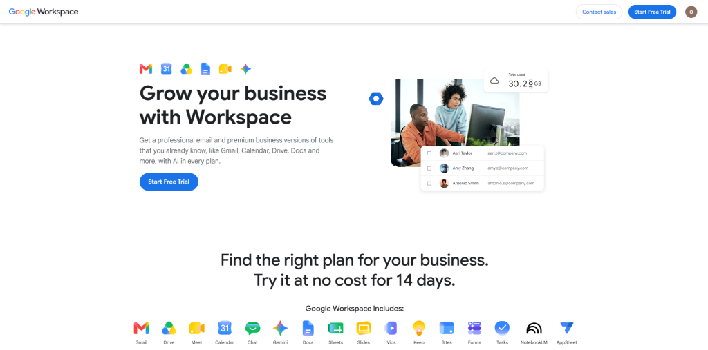 Google Workspace productivity and collaboration tools for businesses and remote teams