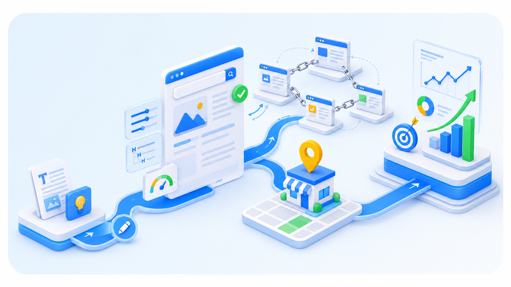 Digital marketing and SEO illustration